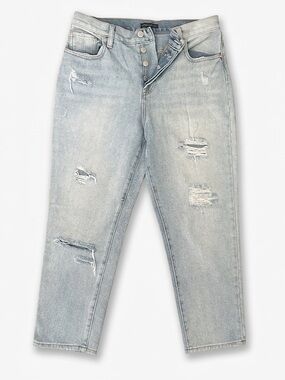 NWOT Kendall & Kylie Light Blue Distressed Women’s High Waist Crop Jeans Size 29